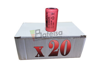 Caja de 20 Bateras Sub-C recargables 1.2 Voltios 2.100 mah sin Lengetas