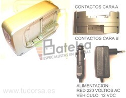 Cargador multiple para bateras de cmaras y videocamaras JVC, Panasonic