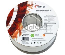 Carrete de cable mini RG59 75 Ohm, 100m