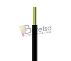 Carrete de cable telefnico plano 6 hilos 100m, Negro