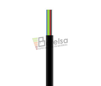 Carrete de cable telefnico plano 6 hilos 100m, Negro