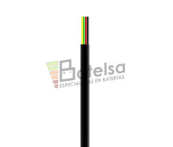 Carrete de cable telefnico plano de 4 hilos 100m, Negro