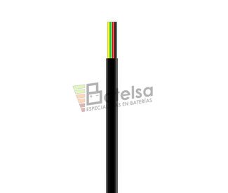 Carrete de cable telefnico plano de 4 hilos 100m, Negro