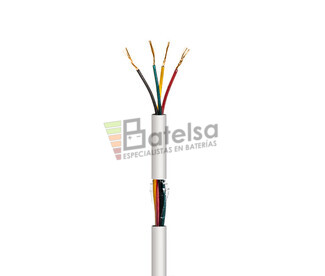 Carrete de cable telefnico redondo 4 hilos 100m, Blanco