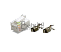 Conector areo hembra 2 Pines paso 4mm