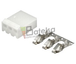 Conector areo hembra Molex 3 Contactos paso 3,96