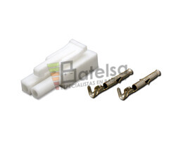 Conector areo Mini Tamiya Hembra 2 Pines paso 4.5mm