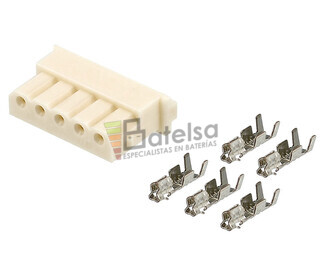 Conector areo Molex hembra 5 Pines paso 2.5mm