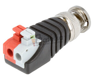 Conector BNC macho con clema de presin