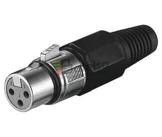 Conector canon-xlr hembra area de 3 pines