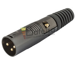 Conector canon-xlr macho areo de 3 pines