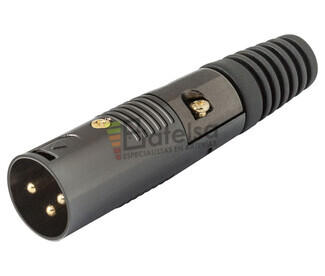 Conector canon-xlr macho areo de 3 pines