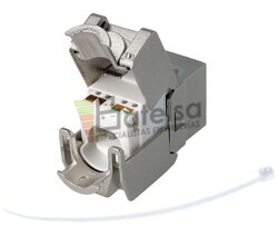 Conector Keystone RJ45 Cat.6 FTP hembra panel tool-less 180