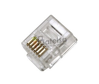 Conector modular telefnico RJ12 100 unidades