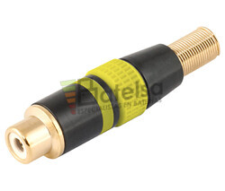 Conector RCA hembra areo metlico