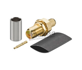 Conector SMA Reverse hembra para cable RG58