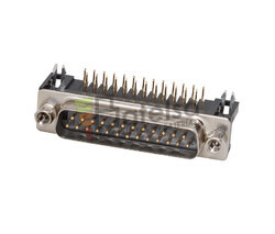 Conector SUB-D 25 pines macho C.I. acodado