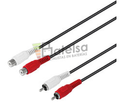 Conexin 2 RCA macho a 2 RCA hembra 1.5 metros