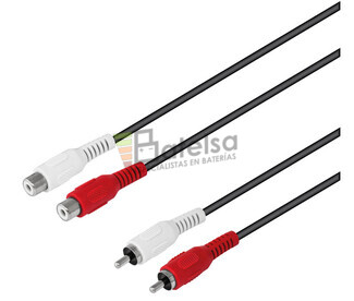 Conexin 2 RCA macho a 2 RCA hembra 1.5 metros