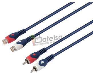 Conexin 2 RCA macho a 2 RCA hembra 10 metros