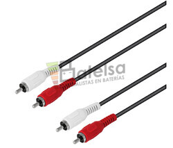 Conexin 2 RCA macho a 2 RCA macho 1.5 metros