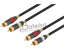 Conexin 2 RCA macho a 2 RCA macho 1 metros