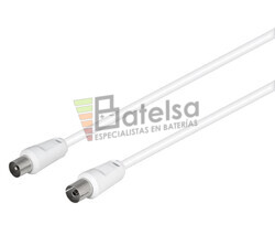 Conexin de antena TV macho - hembra 2.5m