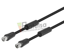 Conexin de antena TV macho - hembra, con ferritas 1.5m