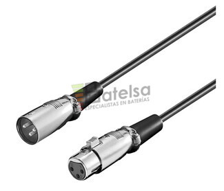 Conexin de audio xlr-canon macho - hembra 2 metros