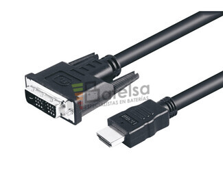 Conexin DVI-D (18+1) macho a HDMI 19 Pin macho 10 metros