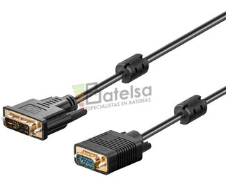 Conexin DVI-I (12+5) macho a VGA 15 pin HD macho 10 metros