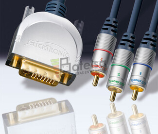 Conexin DVI-I macho con ferrita-3RCA macho con ferrita 1.5 metros