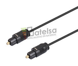 Conexin fibra ptica audio Toslink macho - macho 1.5 metros diam.ext 2 mm