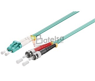 Conexin fibra ptica para datos LC-ST,multimodo dplex,0.5m