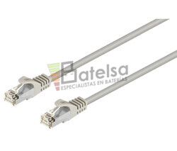 Conexin FTP Cat.5e RJ45 macho - macho, 0.5m Gris