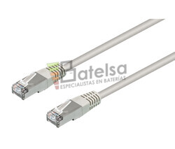 Conexin FTP Cat.5e RJ45 macho - macho, 15.0m Gris