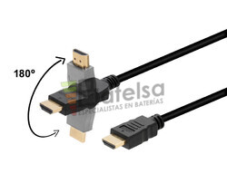 Conexin HDMI 2.0b 4K Hi-Speed macho - macho giro 180 2m