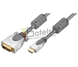 Conexin HDMI macho a DVI-D (24+1) macho 5 metros