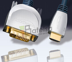 Conexin HDMI macho - DVI-D (24+1) macho con ferritas 1 metro