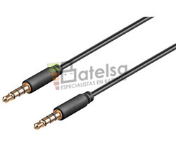 Conexin jack estreo 3.5 mm macho-macho 4 pines 0.5 metros