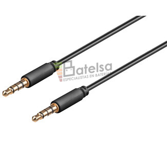 Conexin jack estreo 3.5 mm macho-macho 4 pines 0.5 metros