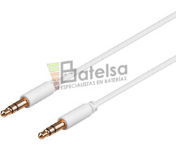 Conexin jack estreo 3.5 mm macho-macho conectores finos 1.5 metros