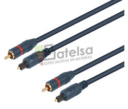 Conexin Toslink y RCA macho - macho