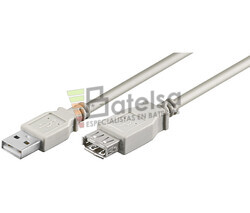 Conexin USB-A 2.0 macho-hembra USB-A 2.0, 1.8 metros