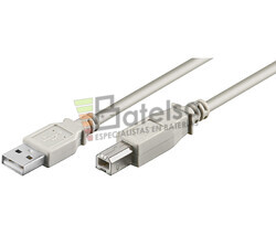 Conexin USB-A 2.0 macho-macho USB-B 2.0, 2 metros