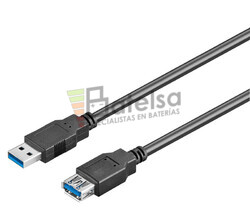 Conexin USB-A 3.0 macho-hembra USB-A 3.0 1.8 metros