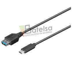 Conexin USB-C 3.1 macho-hembra USB-A 3.0, 0.2m