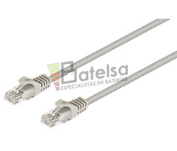 Conexin UTP Cat.5e RJ45 macho - macho, 0.5m Gris