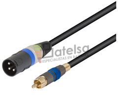 Conexin xlr-canon macho a RCA macho 2 metros