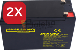 Conjunto 2 Bater�as 12 Voltios 9 Amperios MVH1290F2 Energivm